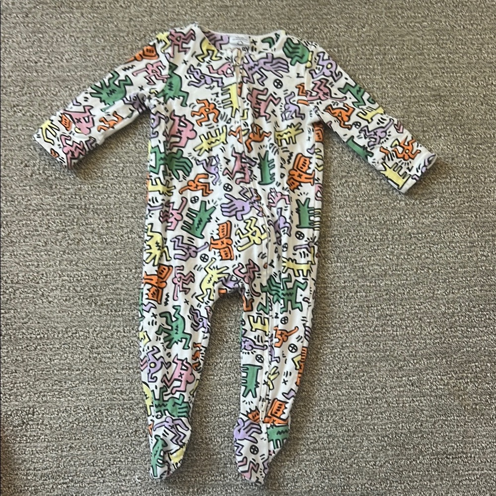Cotton On White and Green Footies One Piece